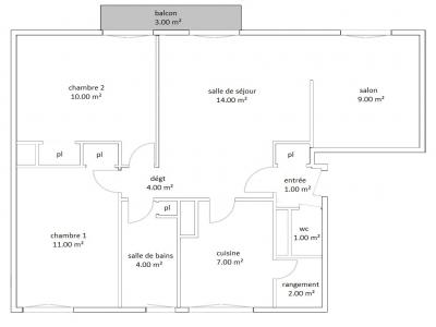 Location Appartement 4 pi�ces SIGNY-L'ABBAYE 08460
