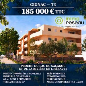Vente Appartement 3 pi�ces GIGNAC 34150