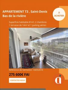 Vente Appartement 3 pi�ces SAINT-DENIS 97400