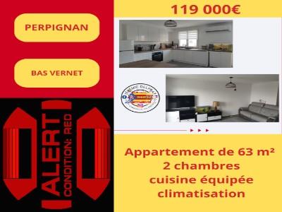 For sale Perpignan Bas Vernet 4 rooms 63 m2 Pyrenees orientales (66100) photo 0