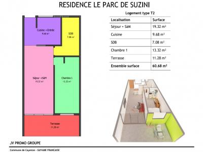 Louer Appartement 48 m2 Remire-montjoly