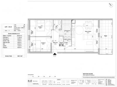 For rent Vendenheim 3 rooms 64 m2 Bas rhin (67550) photo 2