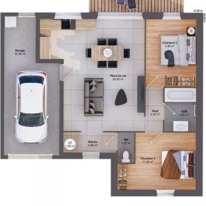 Acheter Maison 62 m2 Vienne-en-bessin