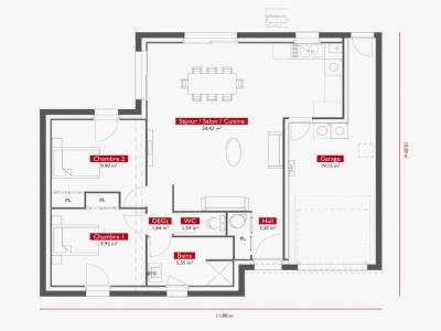 Acheter Maison 66 m2 Aiguillon-sur-vie