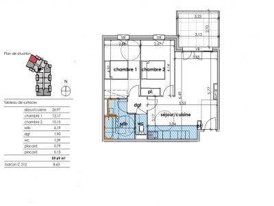 Annonce Vente 3 pices Appartement Sauvian 34