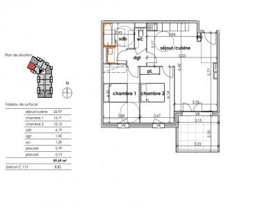 Annonce Vente 3 pices Appartement Sauvian 34