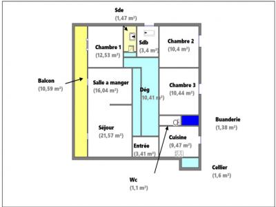 Annonce Vente 5 pices Appartement Blanc-mesnil 93