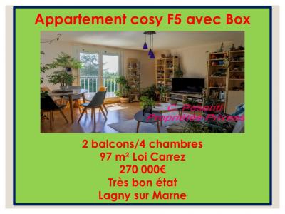 For sale Lagny-sur-marne 5 rooms 96 m2 Seine et marne (77400) photo 0