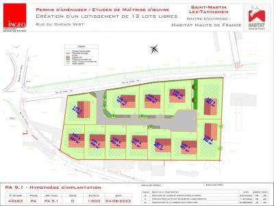 Acheter Terrain 408 m2 Tatinghem