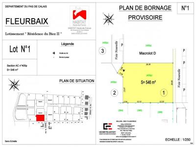 Annonce Vente Terrain Fleurbaix 62