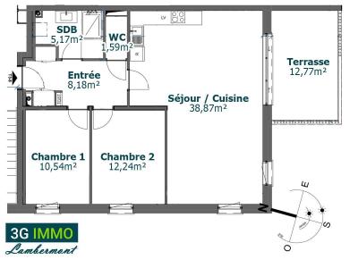 Annonce Vente 3 pices Appartement Haucourt-moulaine 54