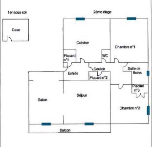 Annonce Location 4 pices Appartement  60