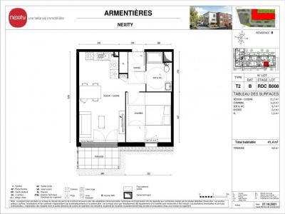 Louer Appartement 41 m2 Armentieres