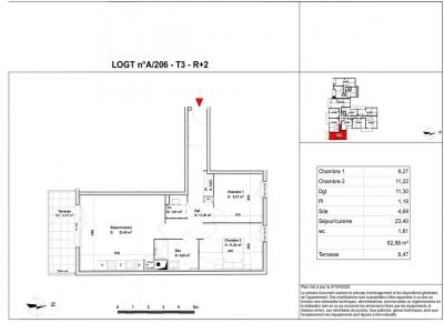 Annonce Location 3 pices Appartement Ville-aux-dames 37