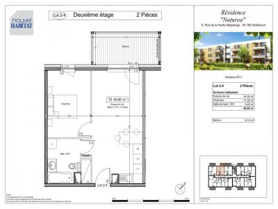 For rent Heillecourt 2 rooms 40 m2 Meurthe et moselle (54180) photo 3