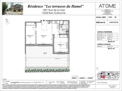 Annonce Location 3 pices Appartement Bois-guillaume 76