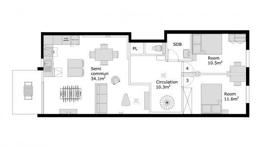 Louer Appartement Noisy-le-grand 610 euros