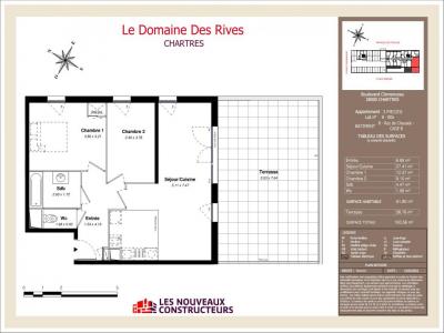 For rent Chartres 3 rooms 61 m2 Eure et loir (28000) photo 1