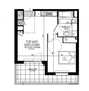 For rent Clermont-ferrand 2 rooms 37 m2 Puy de dome (63100) photo 1