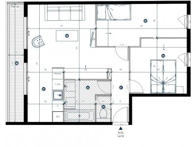 For sale 3 rooms 52 m2 Paris (75019) photo 2