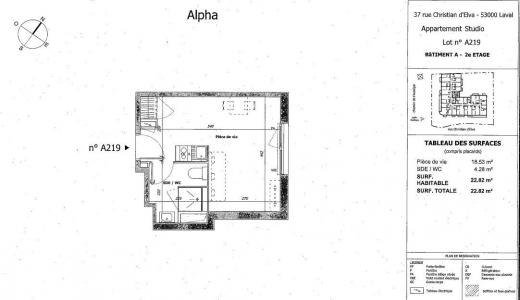 Louer Appartement 22 m2 Laval