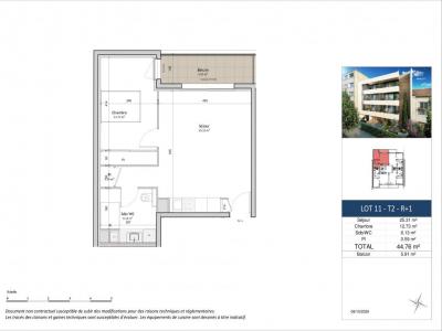 For rent Clermont-ferrand 2 rooms 44 m2 Puy de dome (63000) photo 1