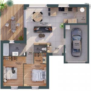 For sale Commequiers 4 rooms 66 m2 Vendee (85220) photo 3