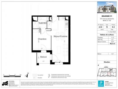 For rent Reims 2 rooms 40 m2 Marne (51100) photo 1