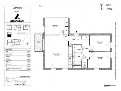 For rent Orvault 4 rooms 74 m2 Loire atlantique (44700) photo 1