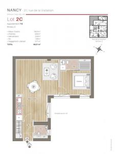 For rent Nancy 2 rooms 46 m2 Meurthe et moselle (54000) photo 4