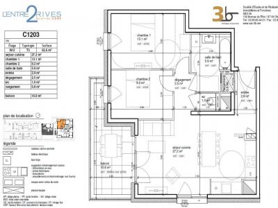 For rent Strasbourg 3 rooms 62 m2 Bas rhin (67000) photo 1