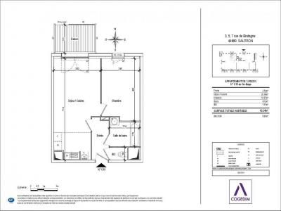 Annonce Location 2 pices Appartement Sautron 44