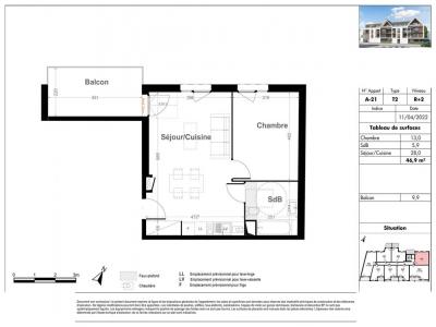 For rent Reims 2 rooms 46 m2 Marne (51100) photo 3