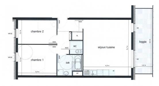 For rent Nantes 3 rooms 62 m2 Loire atlantique (44200) photo 1