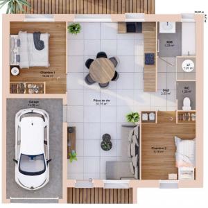 For sale Ligne 4 rooms 59 m2 Loire atlantique (44850) photo 2
