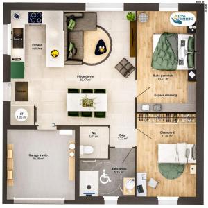 For sale Jans 4 rooms 64 m2 Loire atlantique (44170) photo 2