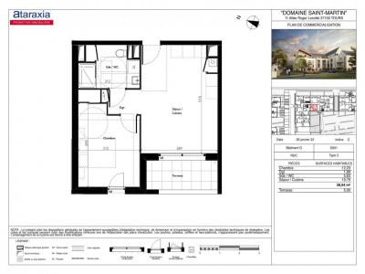 Annonce Location 2 pices Appartement Tours 37