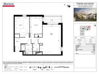 Annonce Location 3 pices Appartement Tours 37