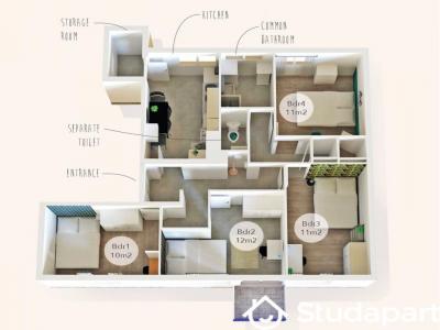 For rent Villeurbanne 1 room 11 m2 Rhone (69100) photo 3