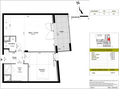 For rent Ponts-de-ce 2 rooms 43 m2 Maine et loire (49130) photo 1
