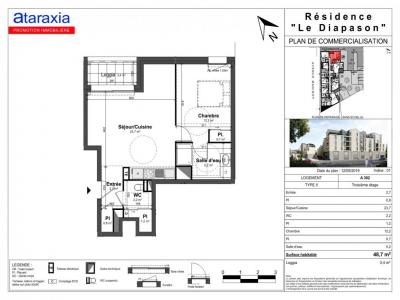 For rent Tours 2 rooms 48 m2 Indre et loire (37100) photo 2