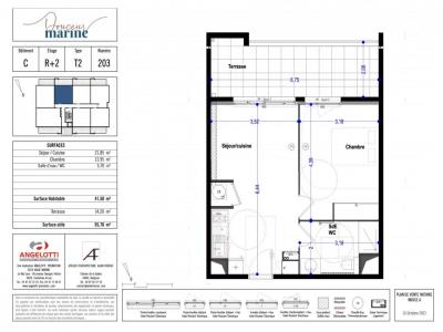 For rent Serignan 2 rooms 41 m2 Herault (34410) photo 1
