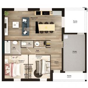 For sale Louisfert 4 rooms 67 m2 Loire atlantique (44110) photo 4