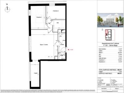 For rent Lille 3 rooms 60 m2 Nord (59000) photo 3