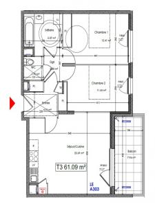 For rent Saint-priest 3 rooms 61 m2 Rhone (69800) photo 1
