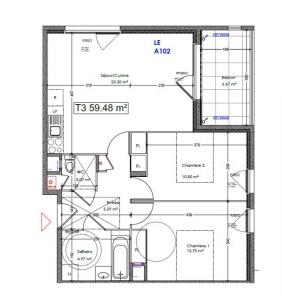 For rent Saint-priest 3 rooms 59 m2 Rhone (69800) photo 1