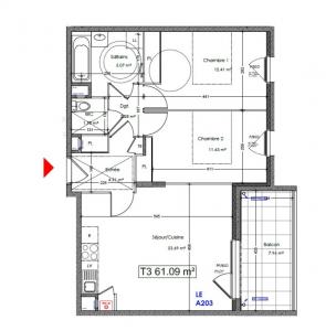 For rent Saint-priest 3 rooms 61 m2 Rhone (69800) photo 1