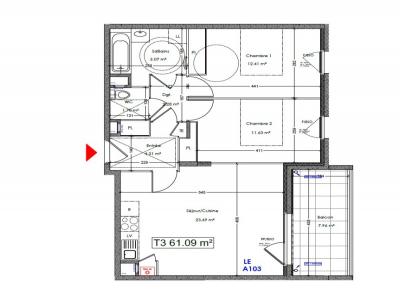 For rent Saint-priest 3 rooms 61 m2 Rhone (69800) photo 1