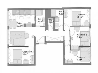 For rent Clichy 79 m2 Hauts de Seine (92110) photo 4