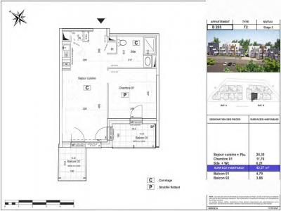 Annonce Location 2 pices Appartement Saint-herblain 44